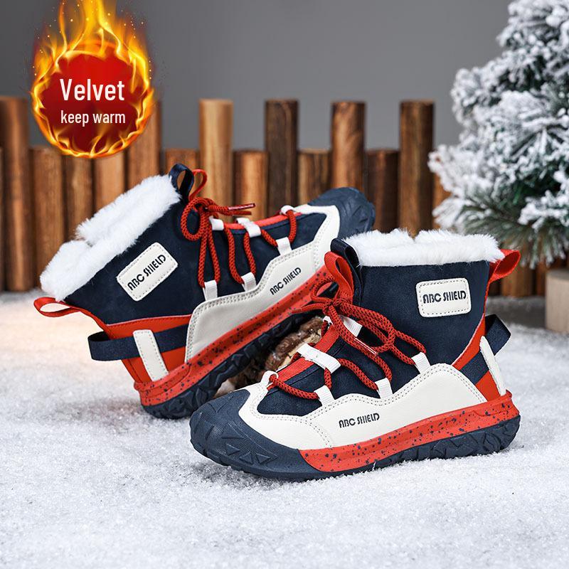 Children's Mid-Calf Snow Boots - Thickened Cotton, Winter Anti-Freezing for Boys & Girls.