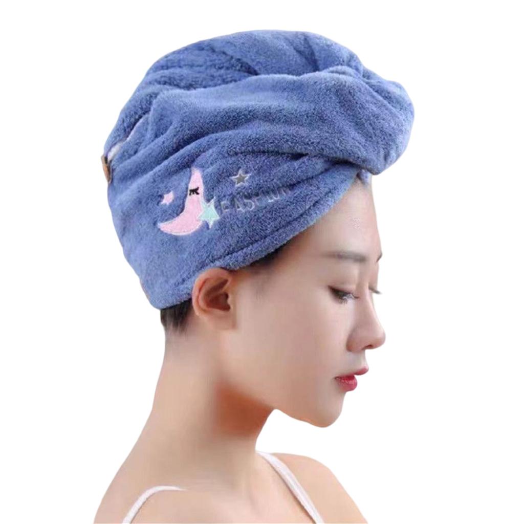 Coral Fleece Ladies Hair Towel Washable Hair Turban Wrap Drying Head Towels for Children and Women Wet Hair
