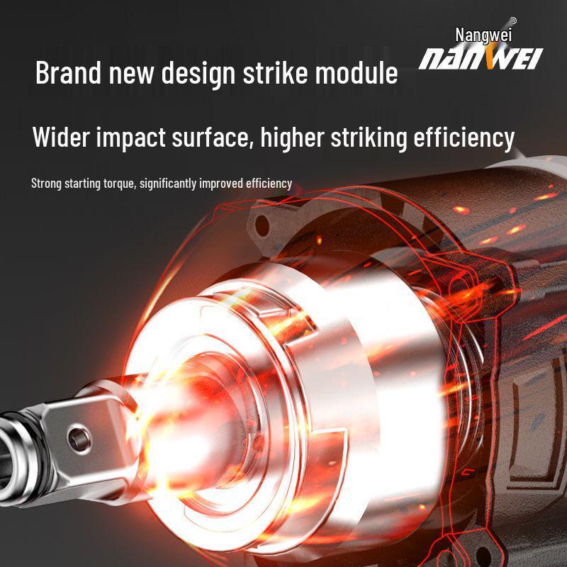 Nanwei Knight Series Brushless High Torque Impact Wrench with Lithium Battery for Auto Repair and Woodworking