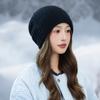 Korean Versatile Plus Velvet Plaid Sequins Piled Hat Autumn and Winter Literary Retro Cold Proof and Warm Hat Outdoor Cold Hat