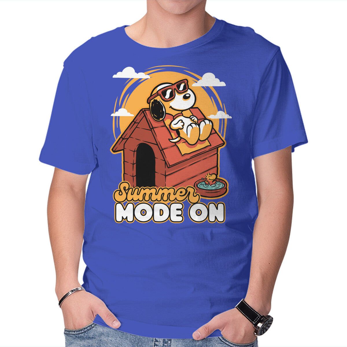 Unisex Crew Neck T-Shirt Beagle Summer Vacation Graphic Short Sleeve Casual Tee L