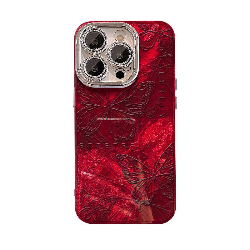 

Линия Бабочка Подходит для Чехла для Мобильного Телефона Apple 16 Promax IPhone 15 Поставляется с Пленкой для Объектива 14 Новый Год Противоударный 13 iPhone 14 Pro Max