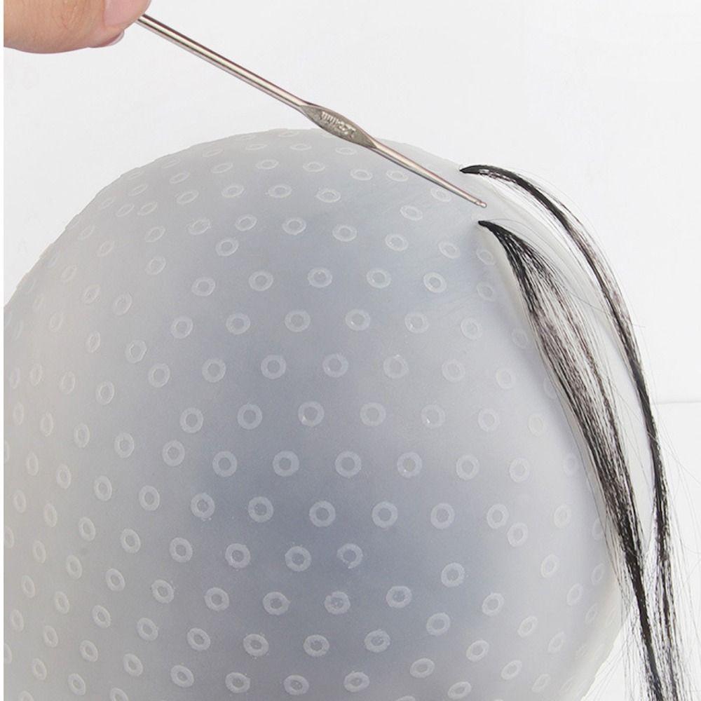Silicone Adjustable Hair Dye Hat Reusable Hair Coloring Cap Highlighting Dye Cap  Barber