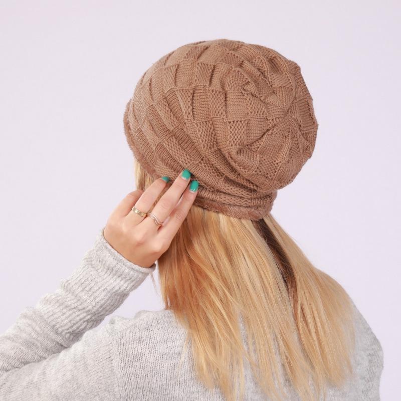 New Cool Winter Warm Thick Women's Hat Beanies Cap Lady Soft Comfortable Trendy Knitted Cap Hat For Women
