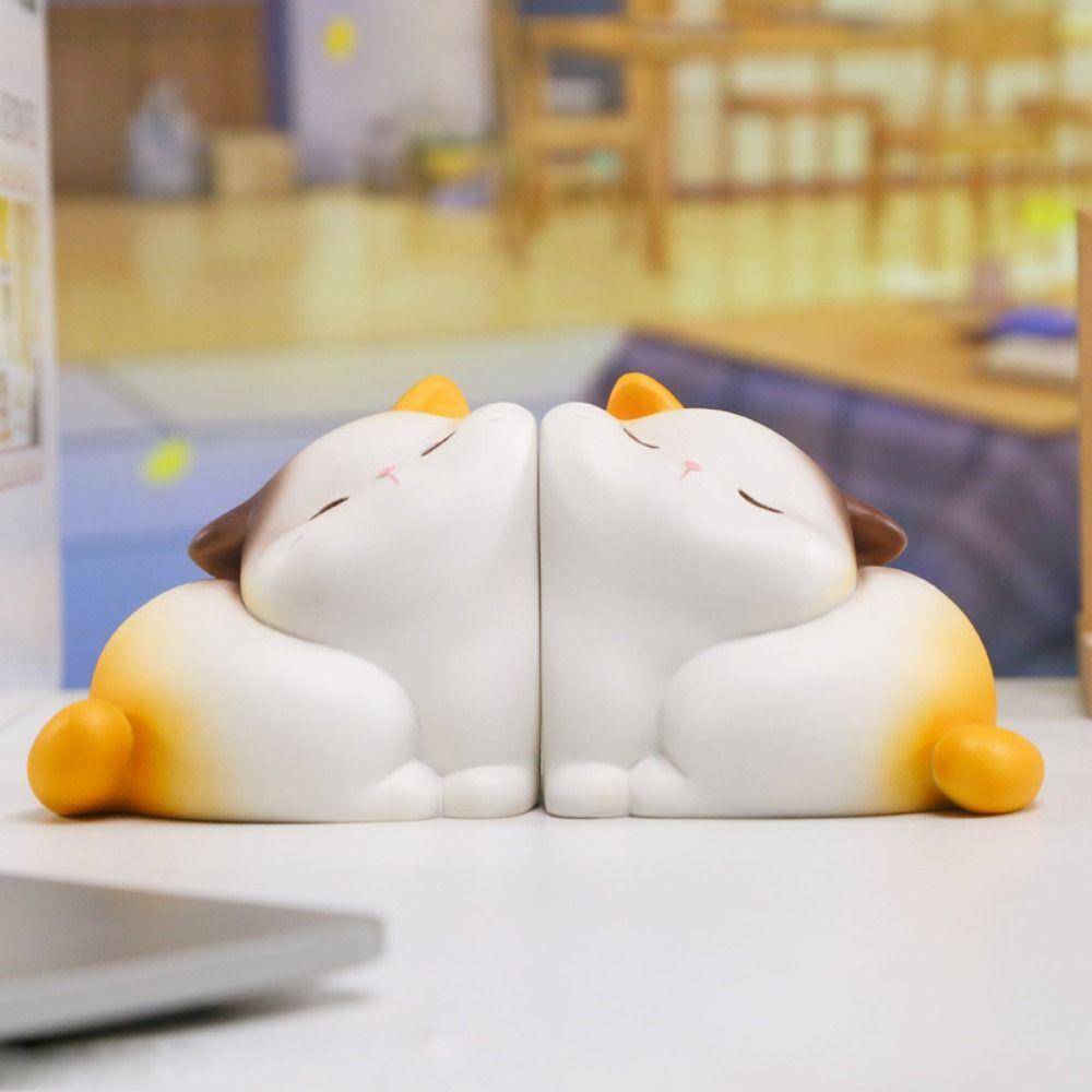 Portable Hug Cat Bookshelf Cat Shaped Cat Decorative Bookends  Table Storage Supplies