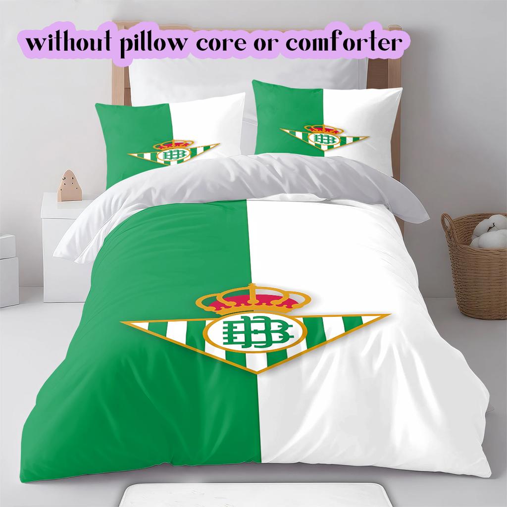 Team football Pattern Bedding Quilt Set Quilt Cover Pillowcase Home Decoration Birthday Gift (1 * duvet cover + 2 * pillowcase, without core)