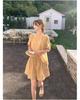 Korean Off-Shoulder Chiffon Top & Shorts Set, Women's Summer Petite Collection, Fresh & Airy Style