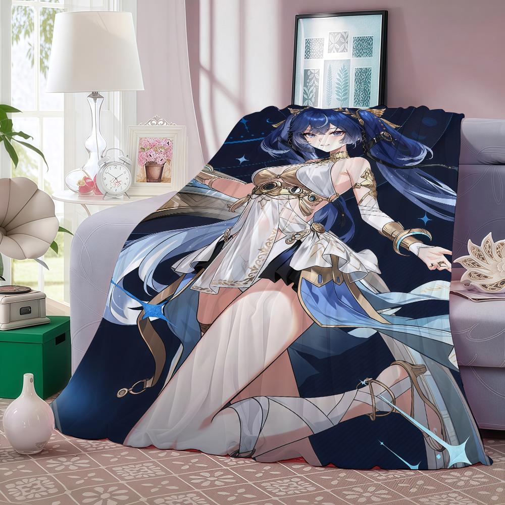 Game Iuno Wuthering Waves Blanket For Sofa Office Bed Plane Travel Sleep Read Relax Camping Soft And Warm