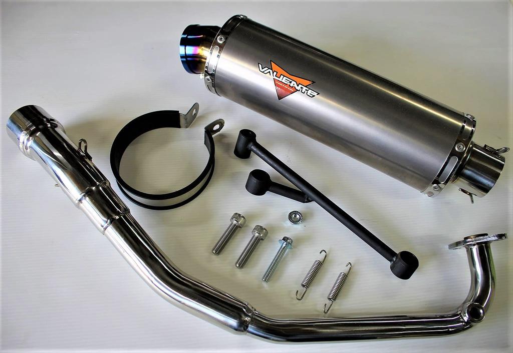 PCX125 Muffler Alegria Titanium Solid Muffler Silver Color Motorcycle Parts Full Exhaust Custom Parts Replacement Aftermarket Part Deep Bass Valiente