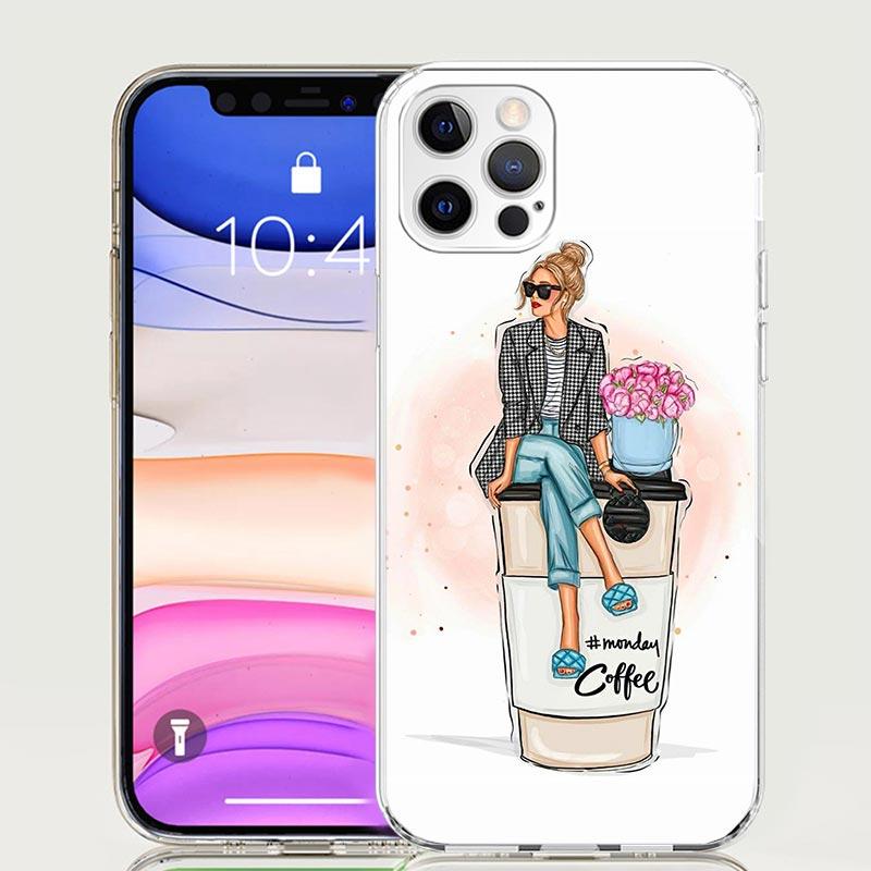 Girl Boss Female Coffee Case Phone Cover for Apple iphone 17 Air 16 15 14 13 Mini 12 11 Pro Max 16E 7 Plus 8 + SE 2020 Trend Fun