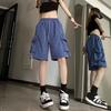 Pantaloncini Cargo Retro Neri alla Moda - Bermuda Estivi Leggeri dalla Vestibilità Ampia