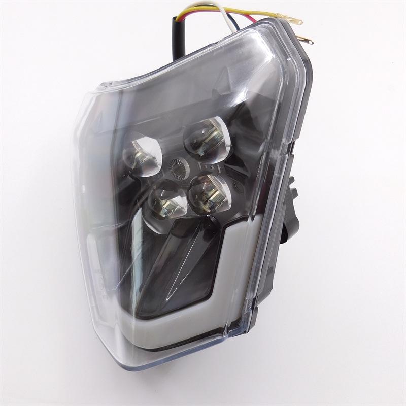 H22 LED Headlight Bulb with E-mark Lens, Daytime Running Light, High/Low Beam for KTM Enduro Motorcycle Modification.