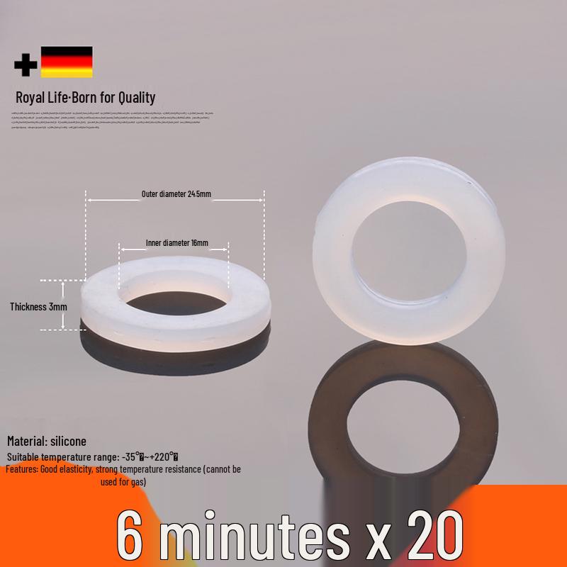 Black Rubber Silicone Waterproof Gasket Seal Washer for Water Heater & Shower - Nitrile Thickened, 4-6 Minutes