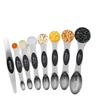 Magnetic Stackable 430 Stainless Steel Double-Ended Measuring Spoon Set with Scale