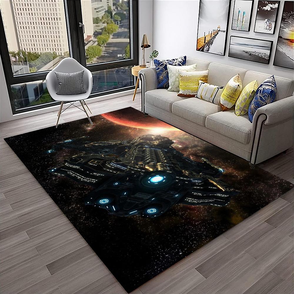 3D Retro Spiel StarCraft Gamer Teppich Teppich für Zuhause Wohnzimmer Schlafzimmer Sofa Fußmatte Dekor, Kinder Spielbereich Teppich Rutschfeste Bodenmatte