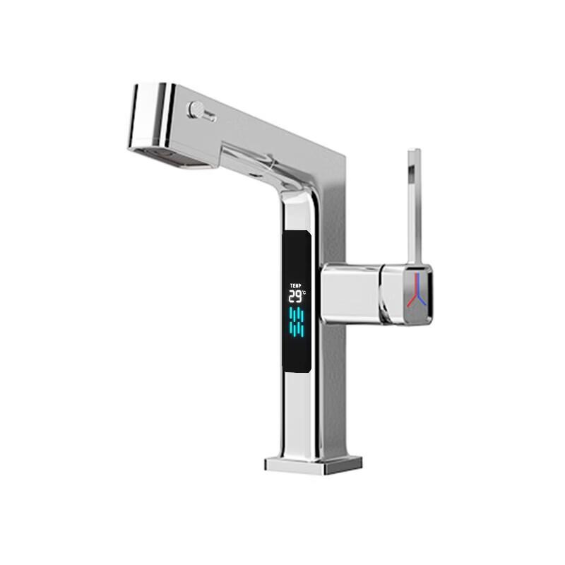 Digital Display Pull-Out Basin Faucet