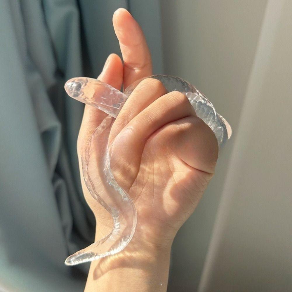 Transparent Snake Decompressing Toys Stress Relief Simulation Snake Figurine  Gift