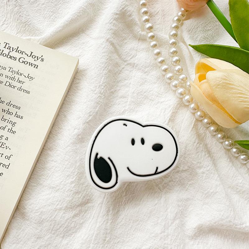 Cartoon Dinosaur Briquettes Bell Milk Tea Mobile Phone Airbag Bracket Pasted Retractable Lazy Watching Drama