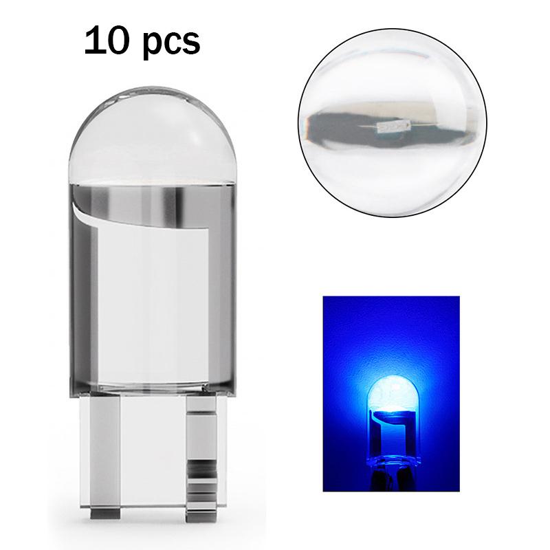 10Pcs T10 Car Light COB Glass 6000K White License Plate Lamp Dome Read DRL LED Bulb Style 12V Led Light for Auto Accessories