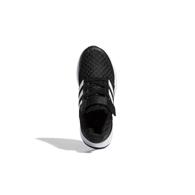 Adidas Rapidarun El K Fabric Slip Resistant Low top Kids' Running Shoes Black White Kids' EF9258