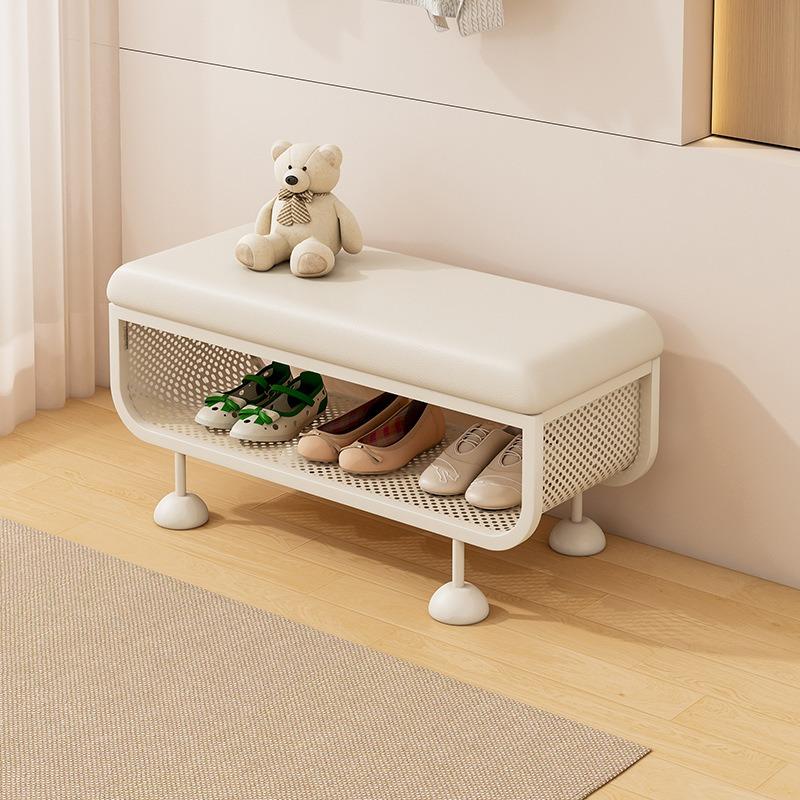Cream Style Designer Shoe Changing Bench, Home Entrance Entryway Bench