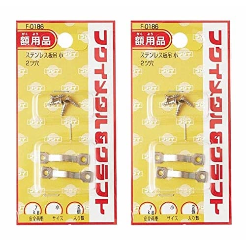Fukui Metal Crafts Stainless Steel Hanging Frames for Wall Hanging, Small, F-0186, 2-Pack