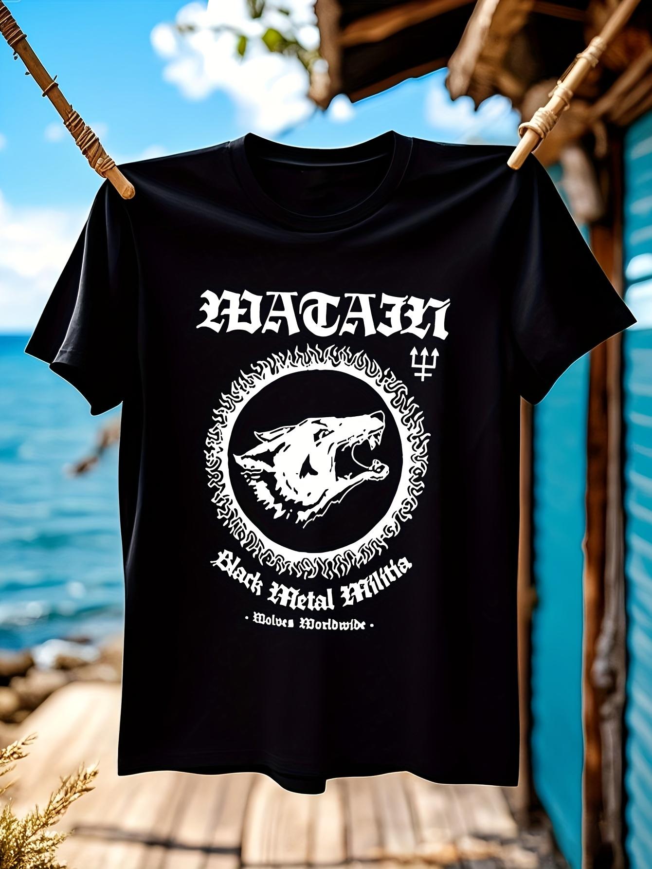 Watain Black Metal Militia Heavy Metal Graphic Tee Gothic... XL