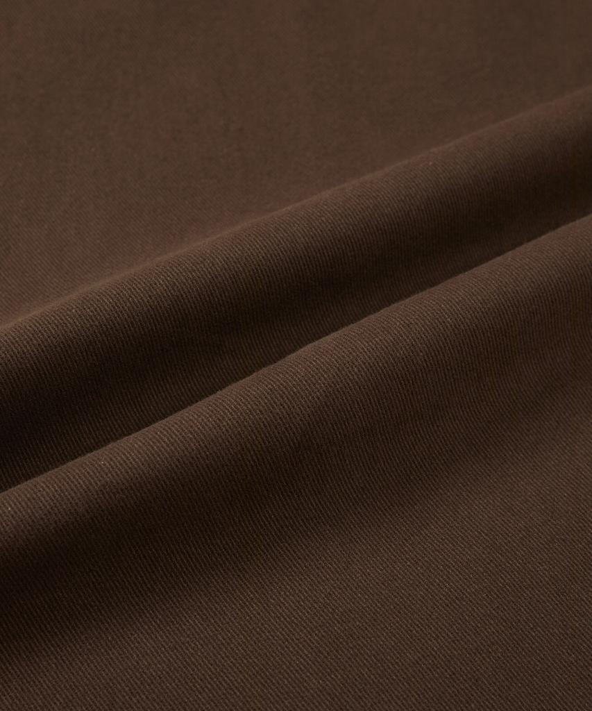 WEST GRAND BOULEVARD Wide Curved Line Cotton Pants Brown