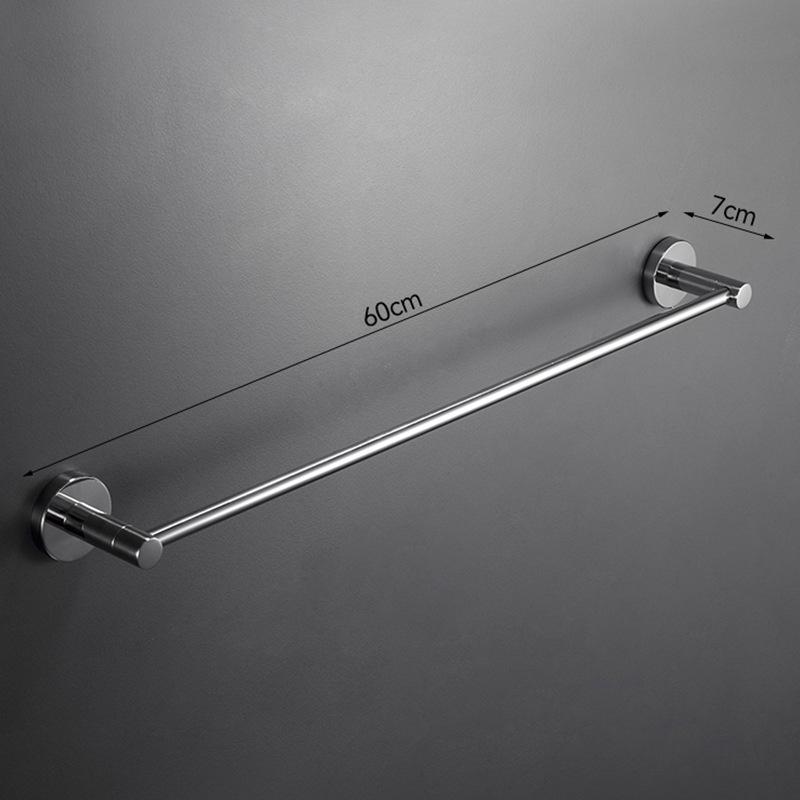 Stainless Steel Wall-Mounted Towel Rack with Storage Shelf, Punch-Free Installation