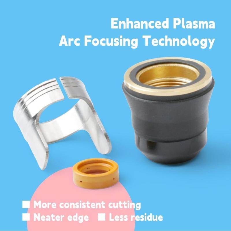 High Heat Resistant Plasma Cutting Torches Tip Set Welding Torches Replacement Tip Heavy Duty Plasma Nozzle for Cutting