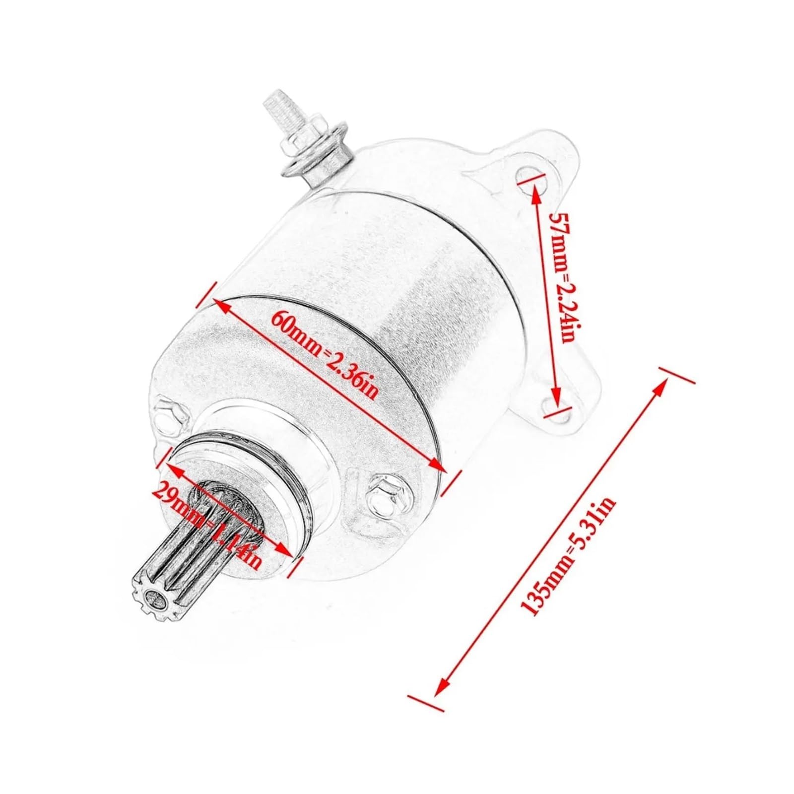 

31200-KPP-861 Motorcycle Starter Motor Compatible With CBR125R CBR 125 2004-2010 FS125 SONIC 2001-2006 2008 Engine 31200-KGH-911 1 PC Starter