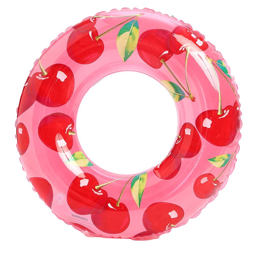 Anello gonfiabile da nuoto rétro a righe ispessito per bambini Xiao Lü - Design Oliva e Fiore di Ciliegio