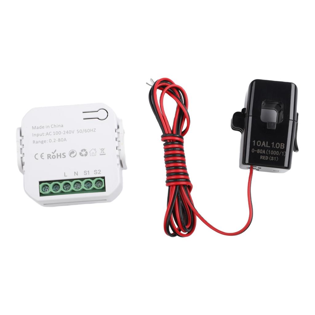 AC 100-240V 50 60HzRange 0 .2-80A Energy Monitor Compact Energy Monitoring Device Electricity Usage Percentage