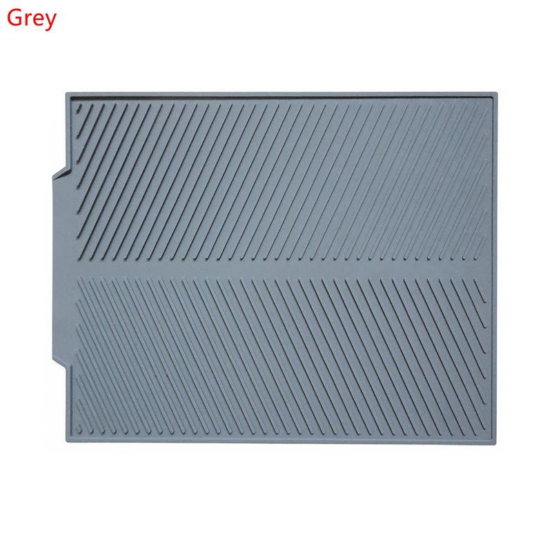 Silicone Draining Board Mat Dish Drying Mat Draining Mat Foldable Eco-Friendly Drainer Mat Large Drain Pad Heat Resistant Pot