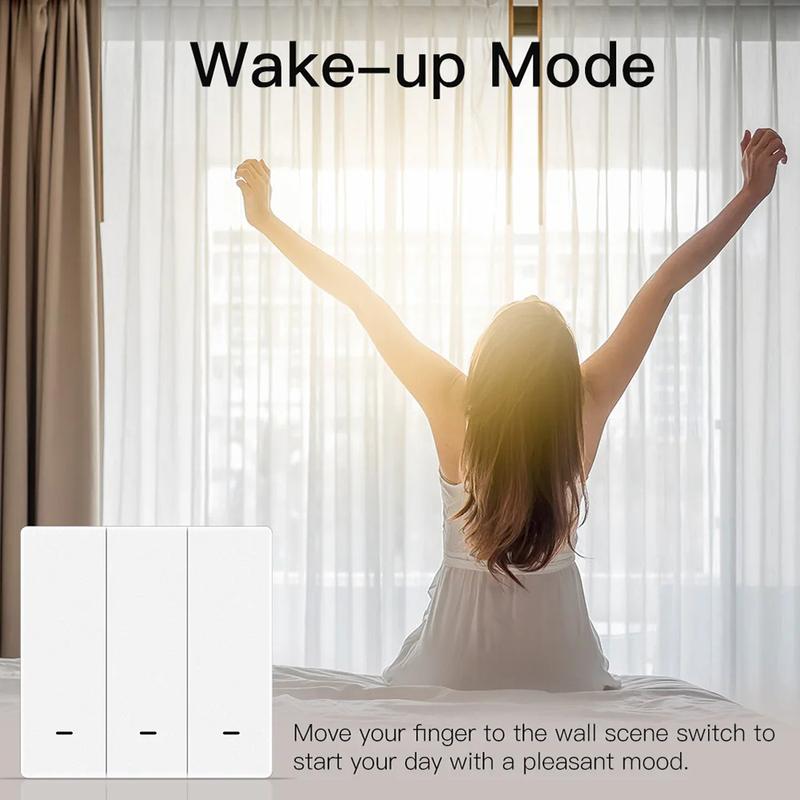 Tuya Zigbee 3.0 Smart Scene Button Switch 1/2/3 Gang Smart Home Wireless Push Remote Controller Battery Powered Devices Linkage