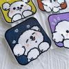 Square Puppy Embroidery Patch for Clothes, Jacket Repair, Applique, Garment or Bag Decoration, Sew-on