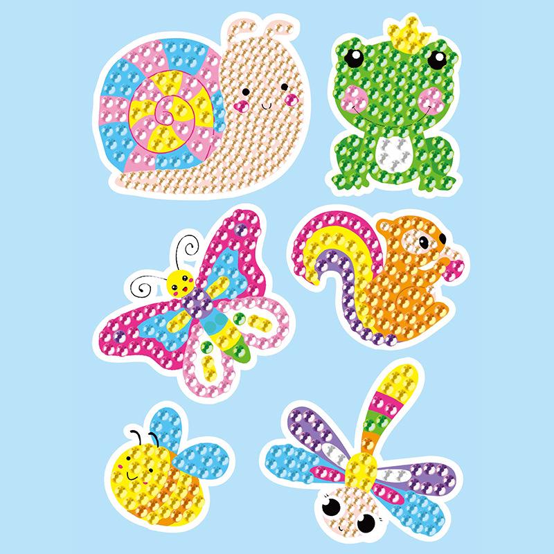 DIY Diamond Painting Stickers for Kids - Fun Handmade Educational Toy and Refrigerator Decor.