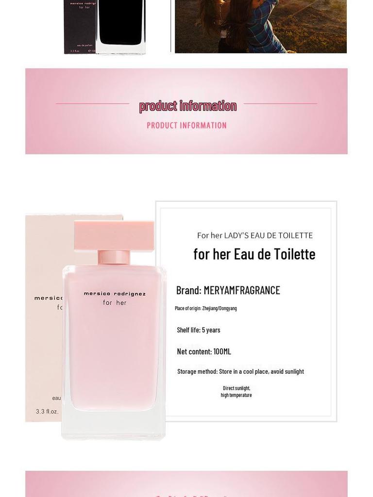 Naxi Su Women's Perfume - Pink Musk In Black Bottle, 100ML