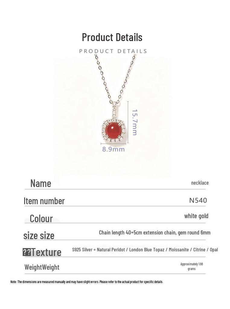 S925 Sterling Silver Zodiac Birthstone Necklace - Natural Gemstones, Light Luxury, Perfect Birthday Gift
