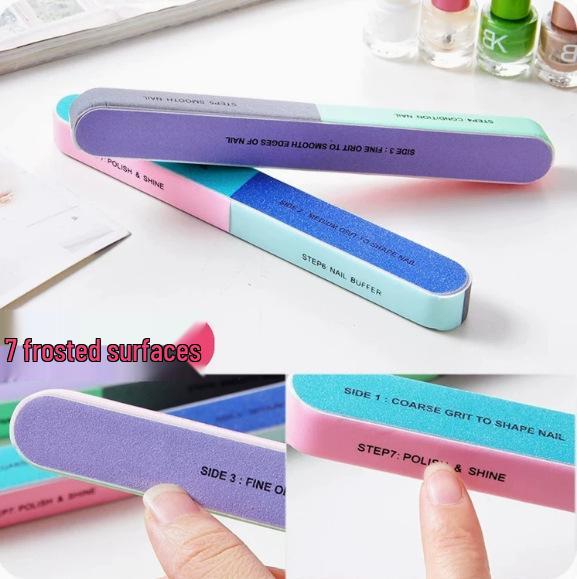 Seven-Sided Multi-Grit Nail Polish Buffing Block and Polishing File