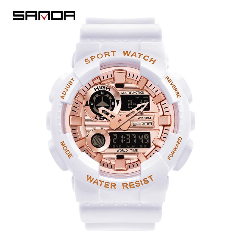 Sanda Multifunctional Waterproof Sports Watch for Students