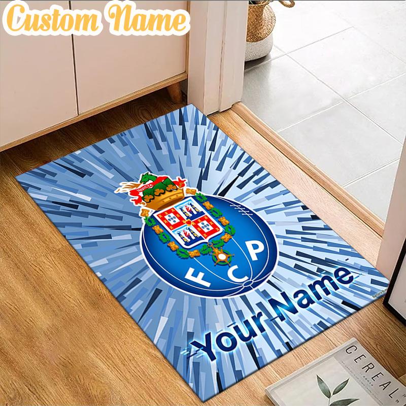 Custom Name Fc Porto Crest Design Rug, Office Rug, Chair Rug, Carpet for Living Rooms, Doormat Game Rug Home Decor Christmas Gifts