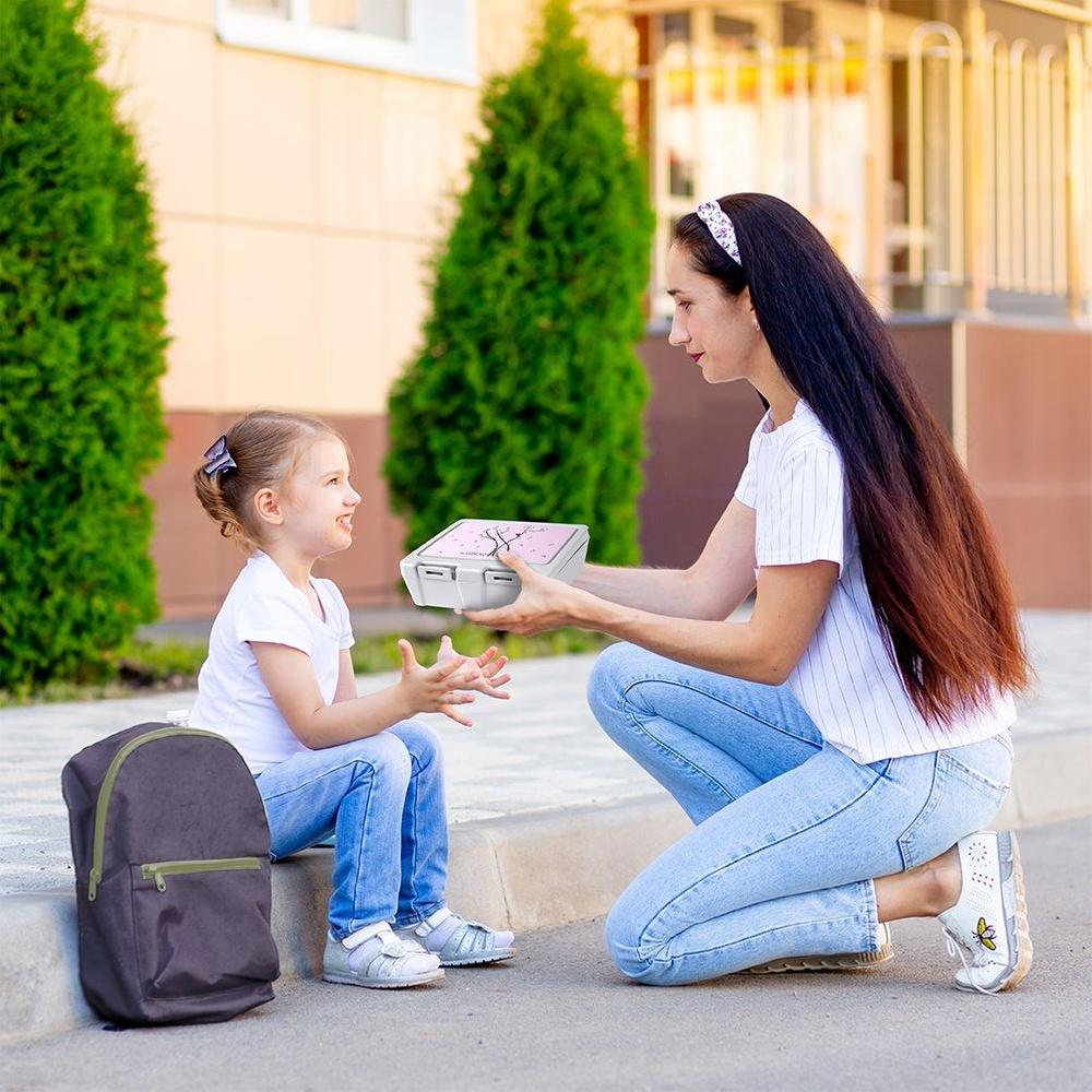 Pojemnik Śniadaniowy Lunchbox Śniadaniówka Pudełko na Śniadanie Sztućce