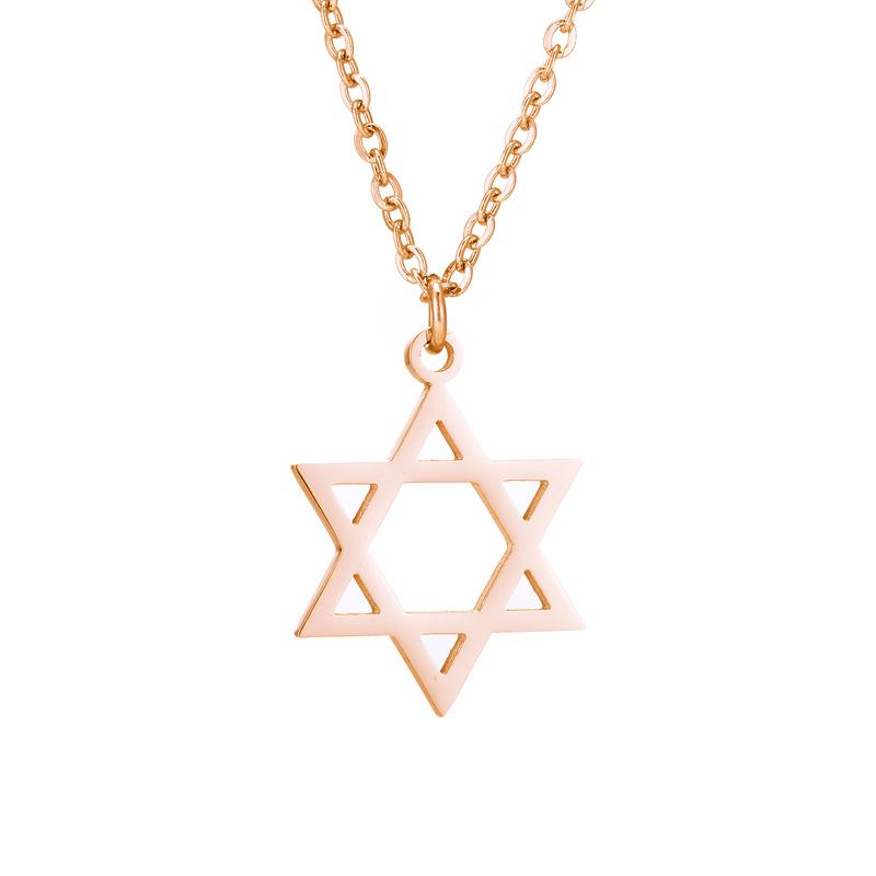 Minimalist Stainless Steel Star of David Necklace for Women