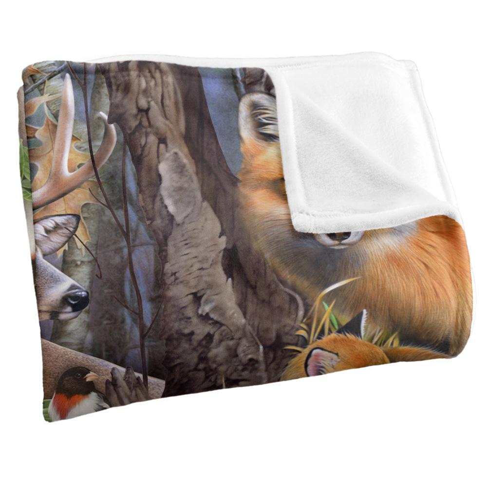 JQ Licensing Jg-Jp Silky Forest Animals Supersoft Blanket