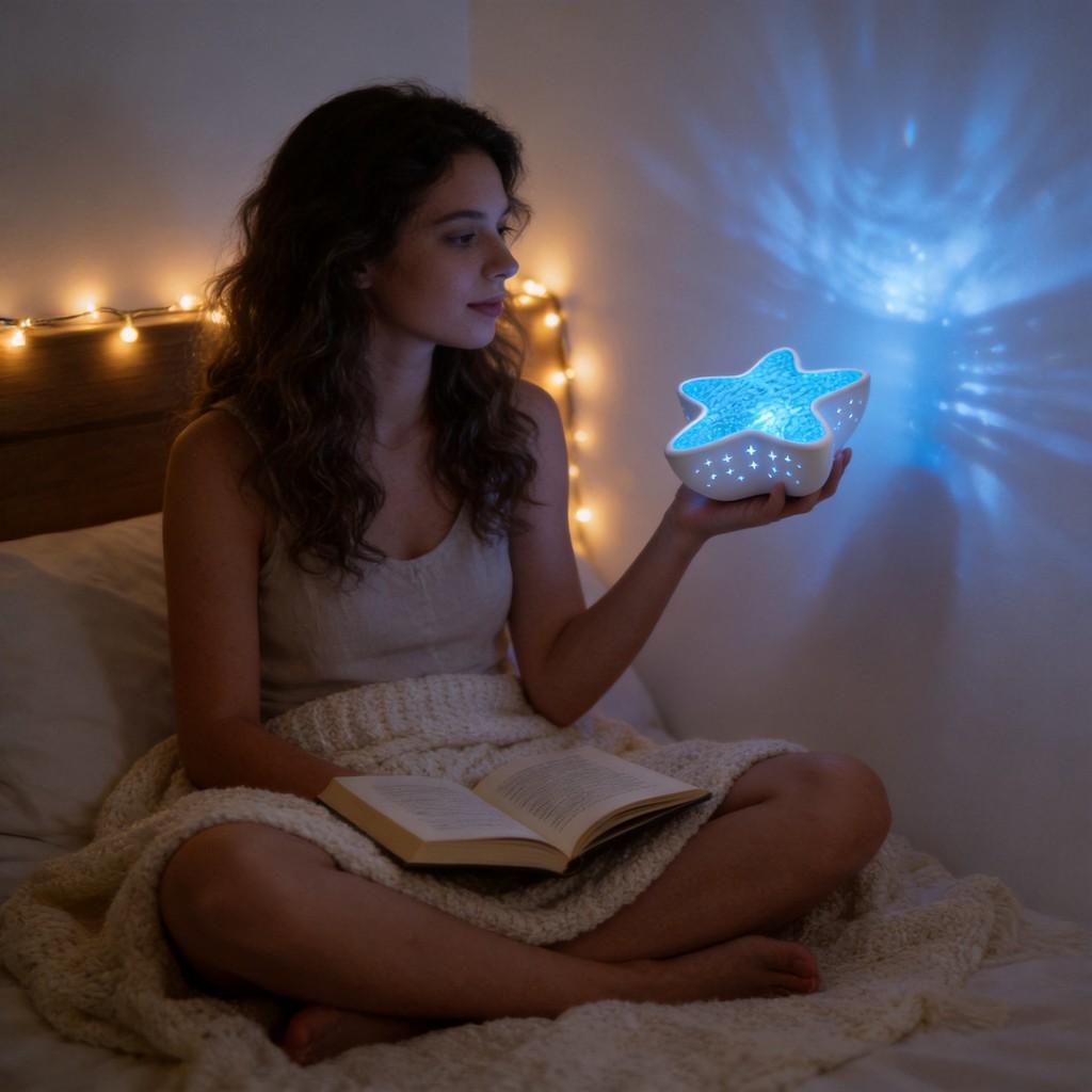 Ocean Star Projector Night Light With Gradual Color Change For Bedroom Decor And Romantic Gifts