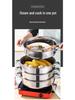 Stainless Steel Multi-Layer Steamer Stockpot for Induction & Gas Stoves