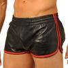 Kurzer Leder-Shorts Fist Schwarz-Rot - MK Toys - Shorts