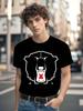 20 Eisbaren Berlin  Black Polar Bear & Berlin Graphic T-shirt - Casual Short Sleeve Round Neck