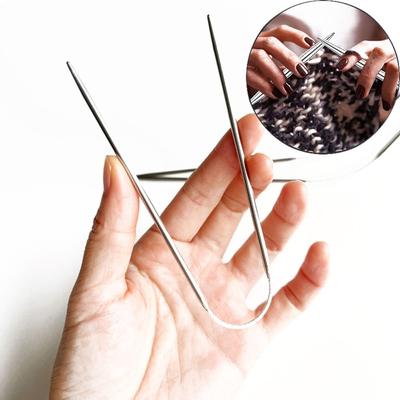 3pcs Multi Size Circular Knit Needles Crochet Metal Loop Needles DIY Knitting Needle  Handiwork